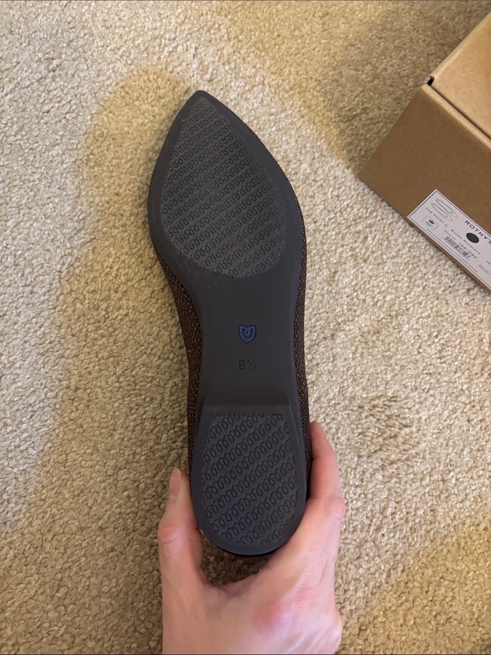 Rothy's The Point II - Brown Sunstone Size 8.5 - Picture 5 of 5